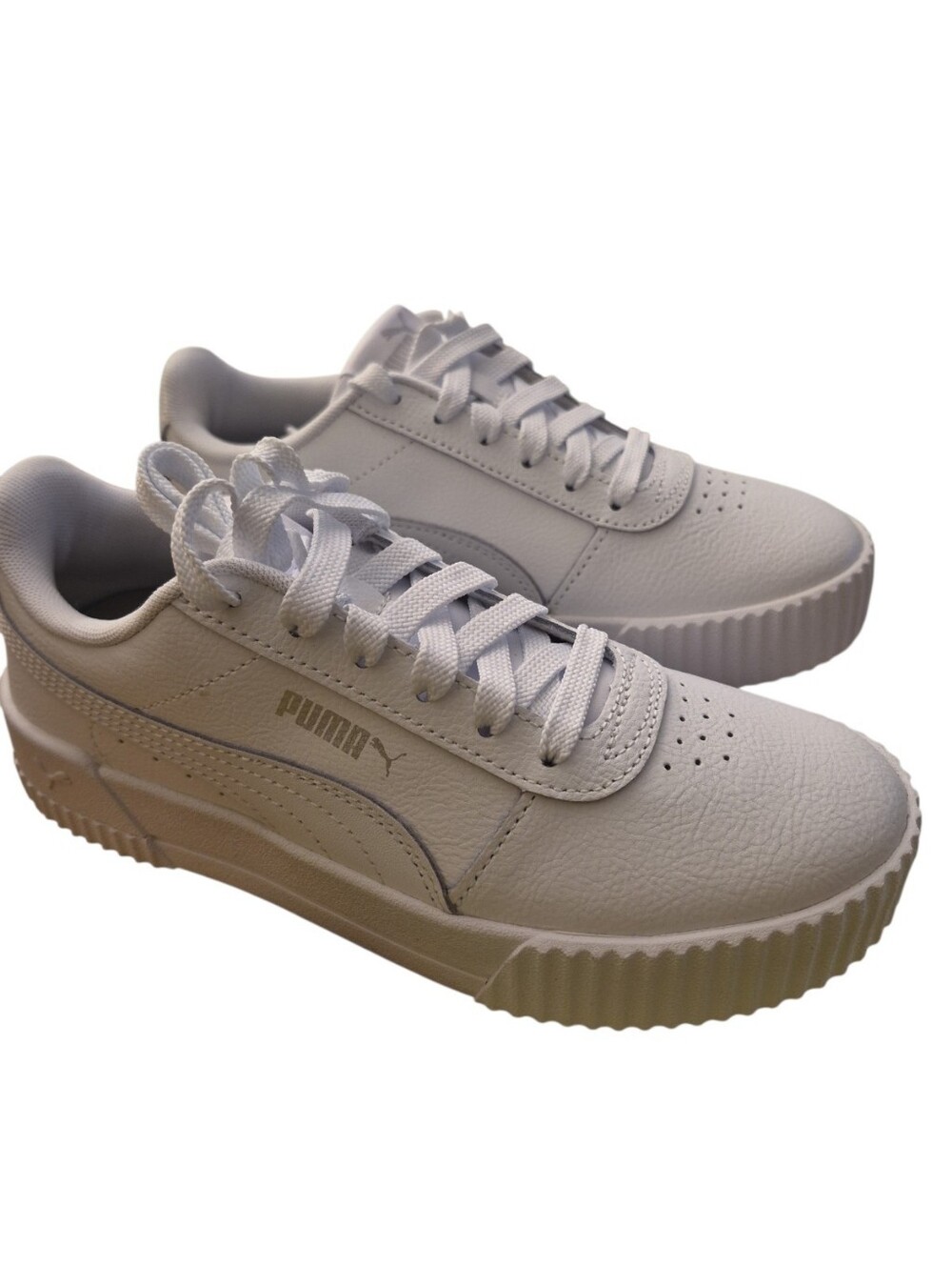 NWT PUMA Womens Size 6  Carina 2.0, White Low-Top Platform Sneaker